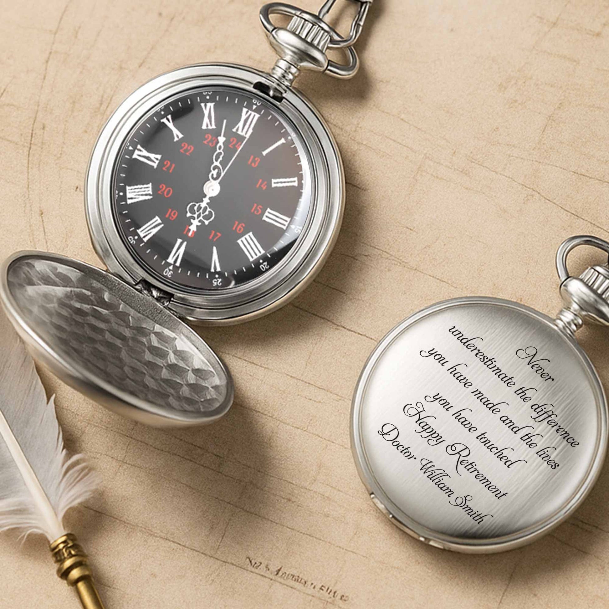 Never Underestimate The Difference, Engraved Text