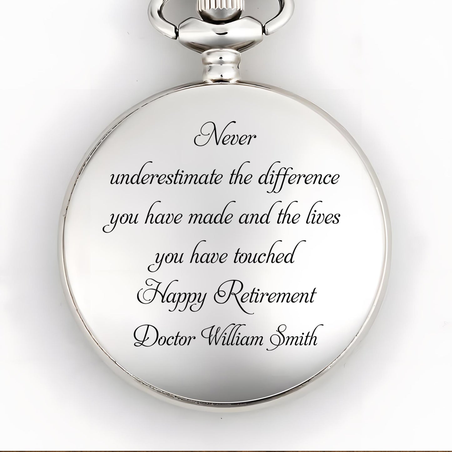 Never Underestimate The Difference, Engraved Text