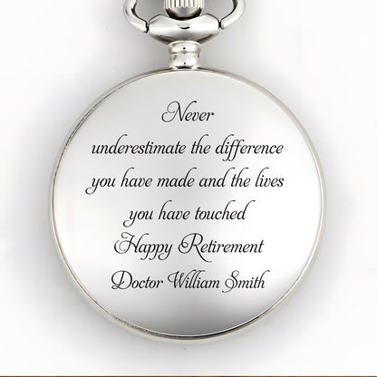 Never Underestimate The Difference, Engraved Text