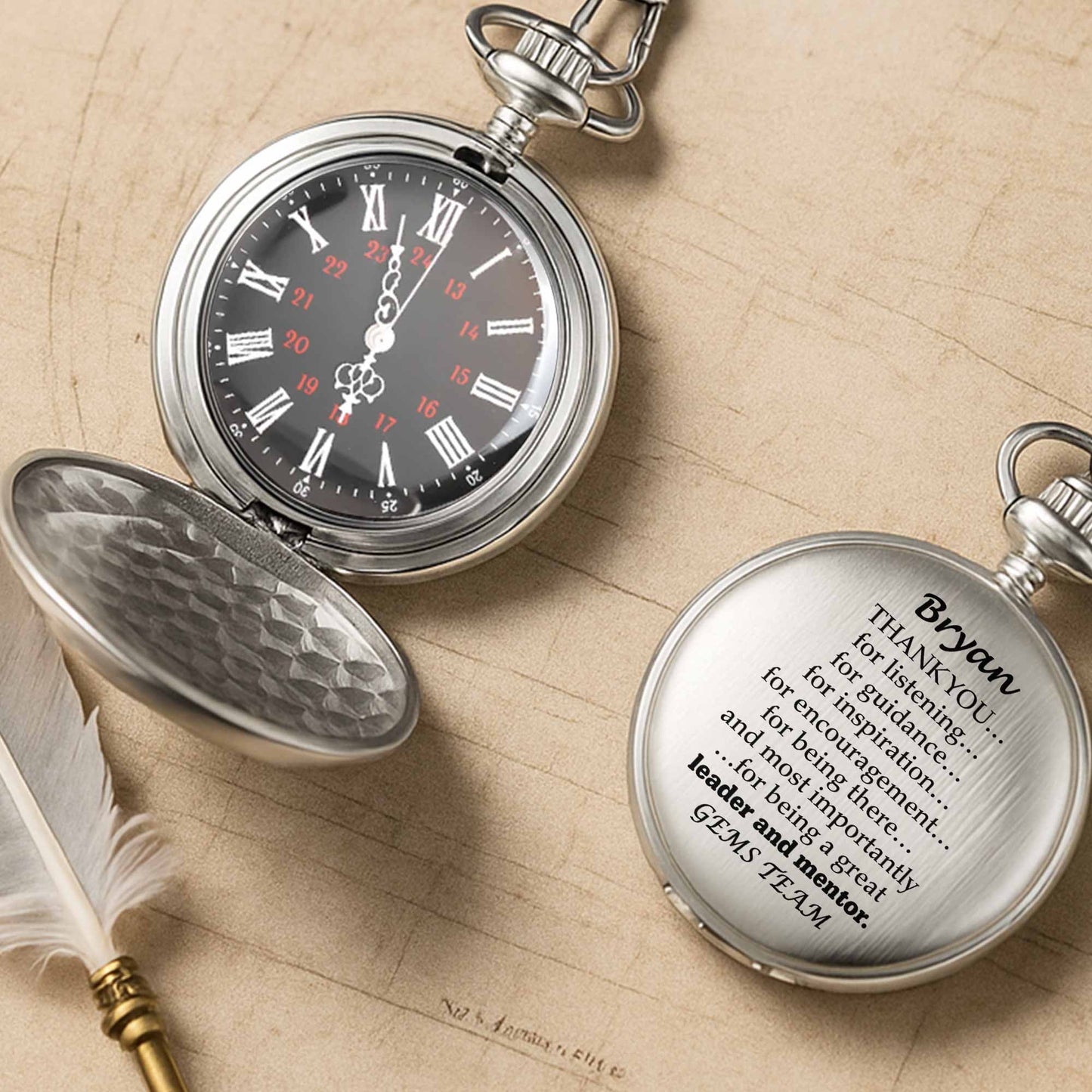 Thank You For Being A Great Leader And Mentor Pocket Watch