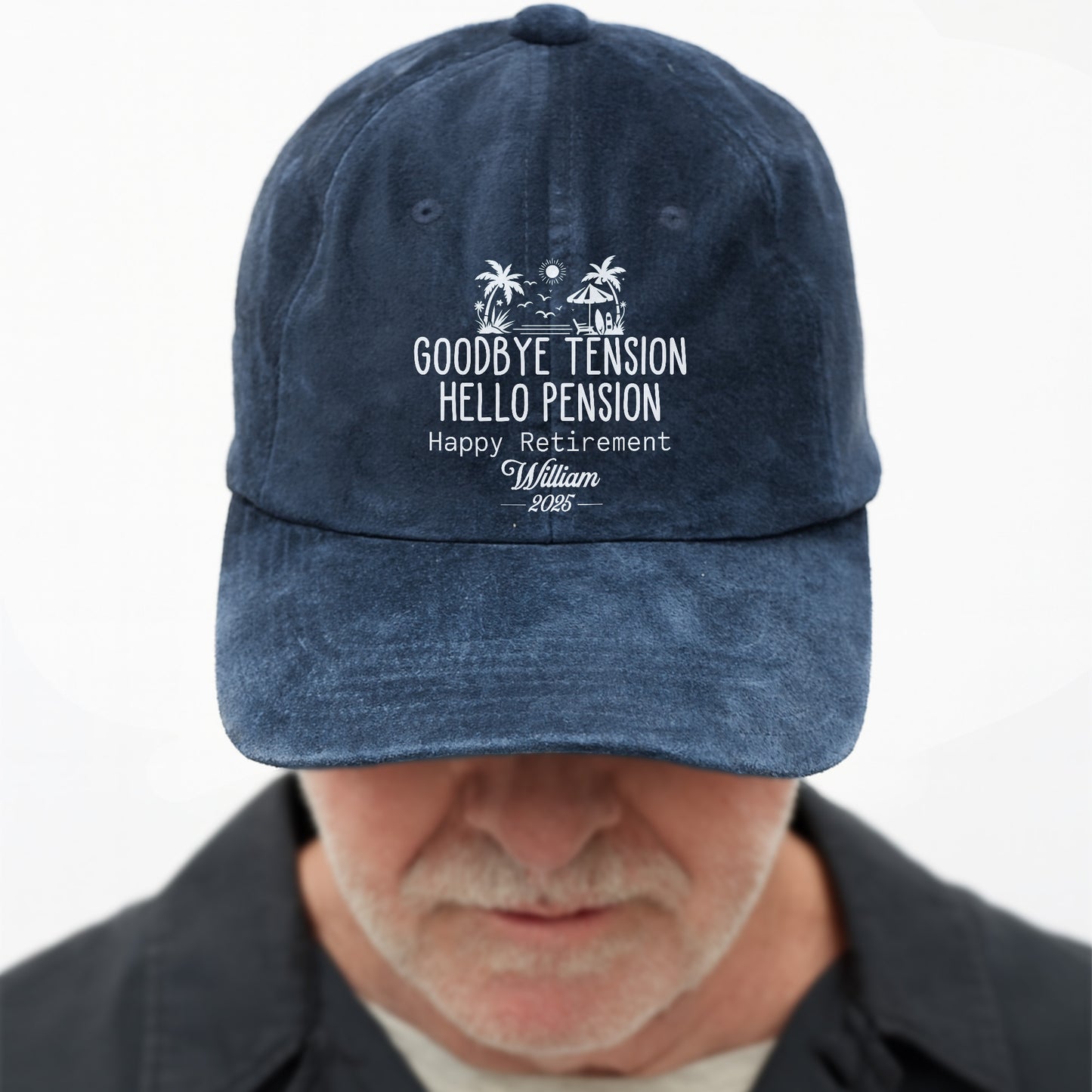 Goodbye Tension Hello Pension, Palm Trees Design