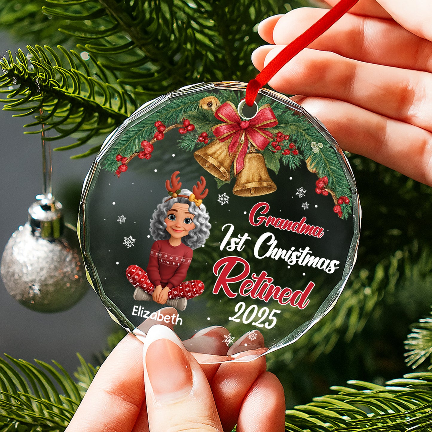 Grandma's 1st Christmas Retired, Christmas Bells and Holly Berries