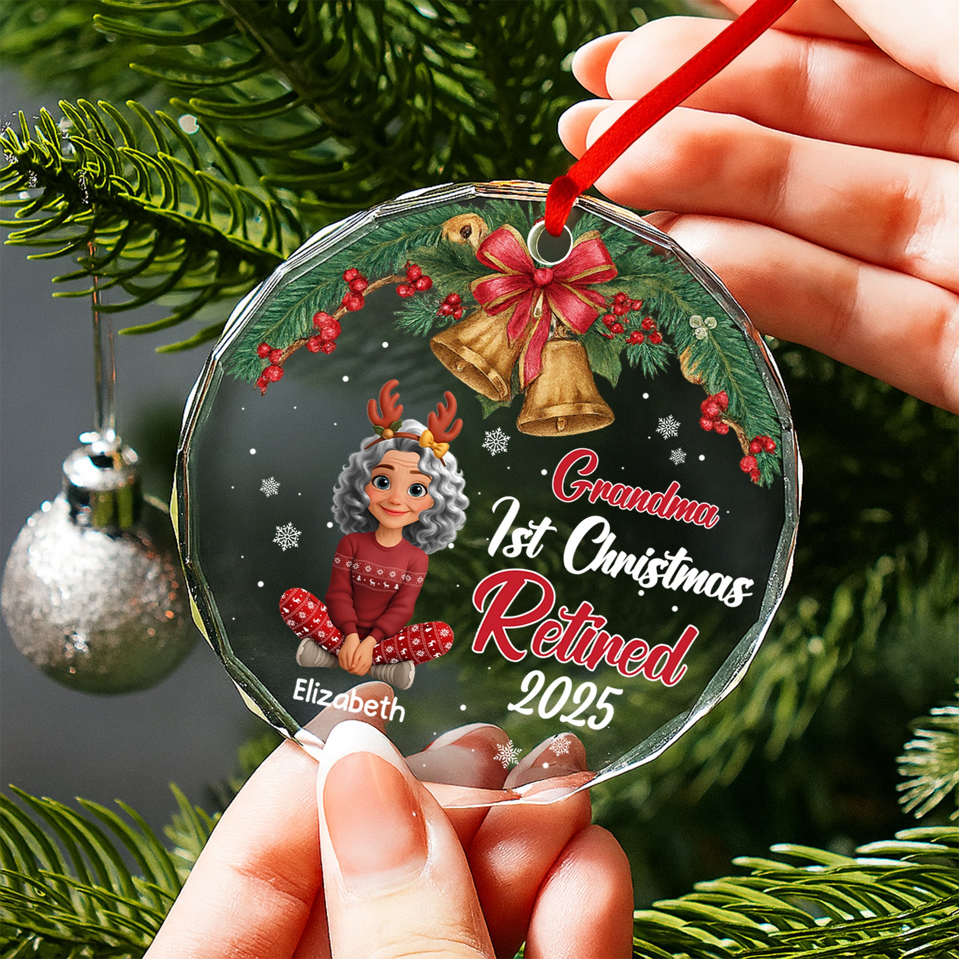 Grandma's 1st Christmas Retired, Christmas Bells and Holly Berries