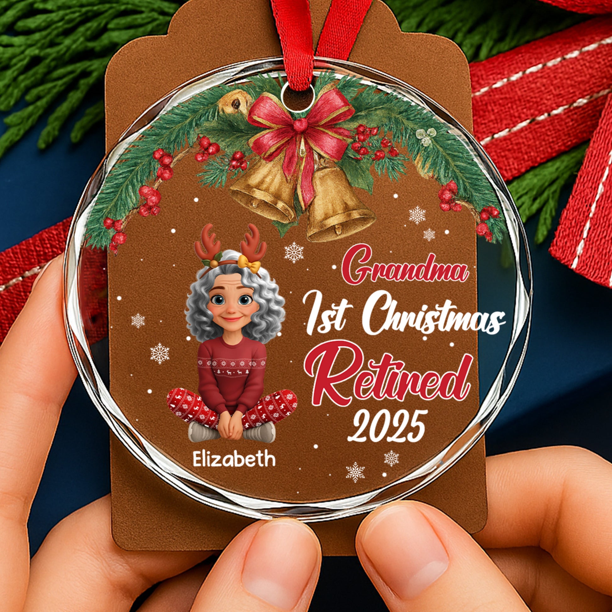 Grandma's 1st Christmas Retired, Christmas Bells and Holly Berries