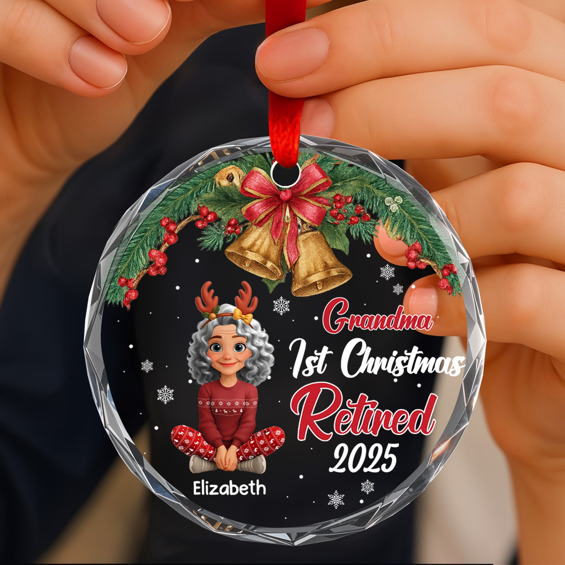 Grandma's 1st Christmas Retired, Christmas Bells and Holly Berries