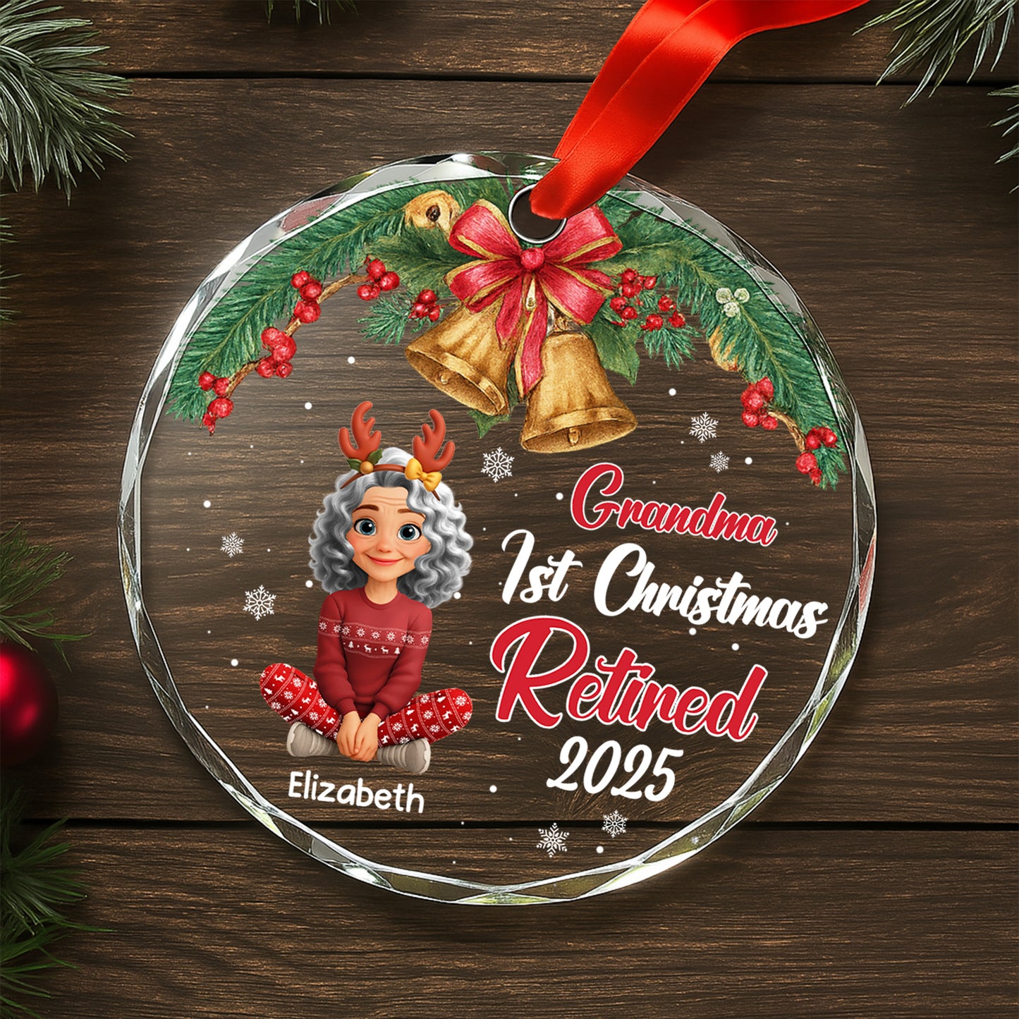 Grandma's 1st Christmas Retired, Christmas Bells and Holly Berries