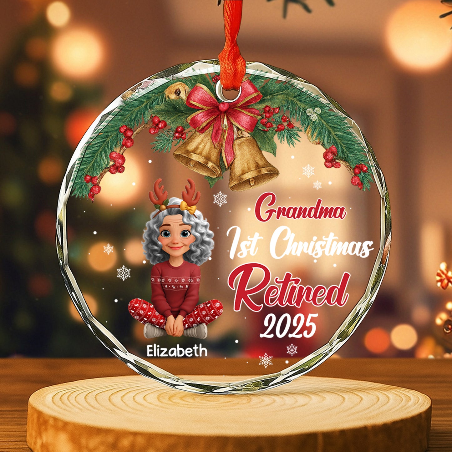 Grandma's 1st Christmas Retired, Christmas Bells and Holly Berries