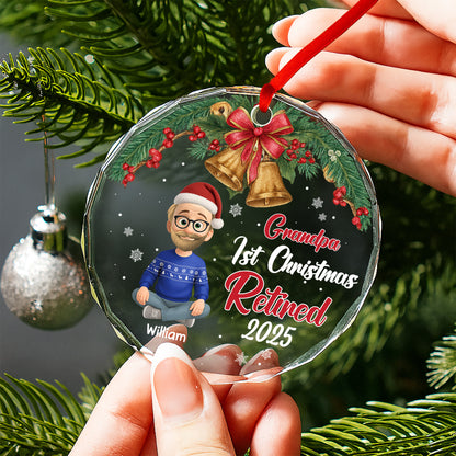 Grandpa's 1st Christmas Retired, Christmas Bells and Holly Berries