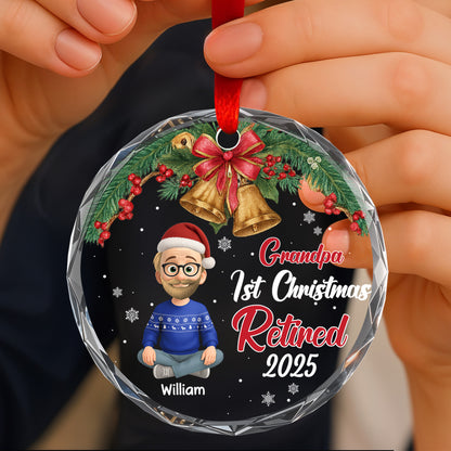 Grandpa's 1st Christmas Retired, Christmas Bells and Holly Berries