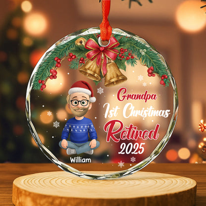 Grandpa's 1st Christmas Retired, Christmas Bells and Holly Berries