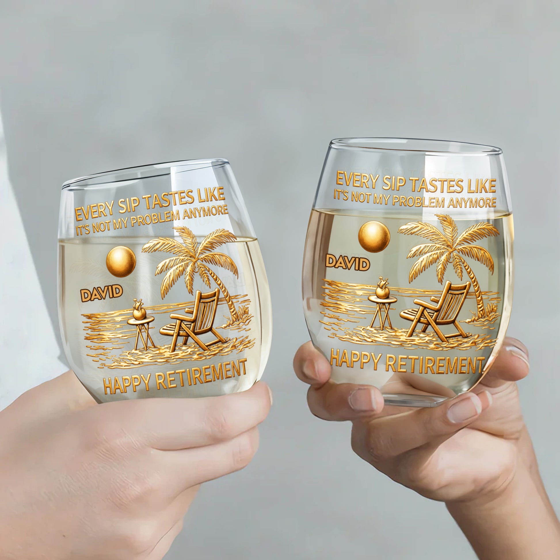 Every Sip Tastes Like It's Not My Problem Anymore, Beach Chair and Palm Trees