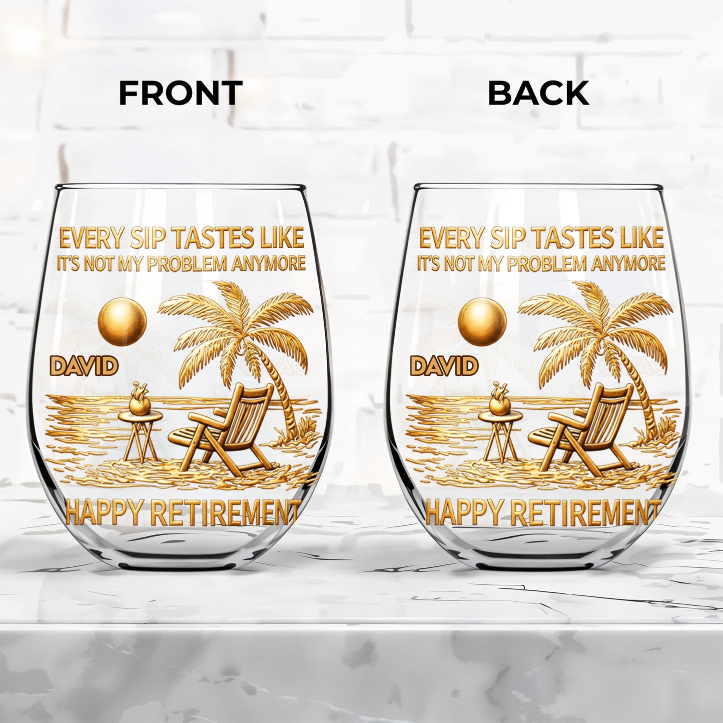 Every Sip Tastes Like It's Not My Problem Anymore, Beach Chair and Palm Trees