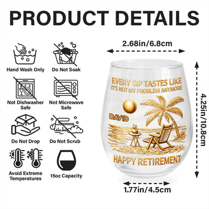 Every Sip Tastes Like It's Not My Problem Anymore, Beach Chair and Palm Trees