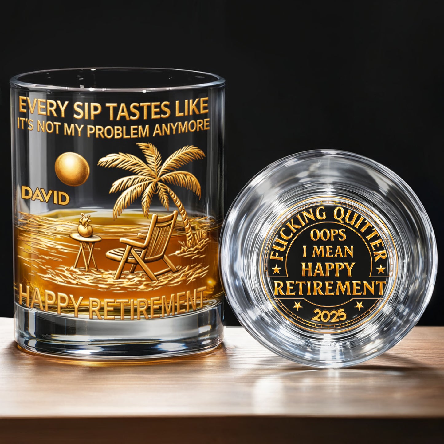 Every Sip Tastes Like It's Not My Problem Anymore Palm Tree Beach Retirement