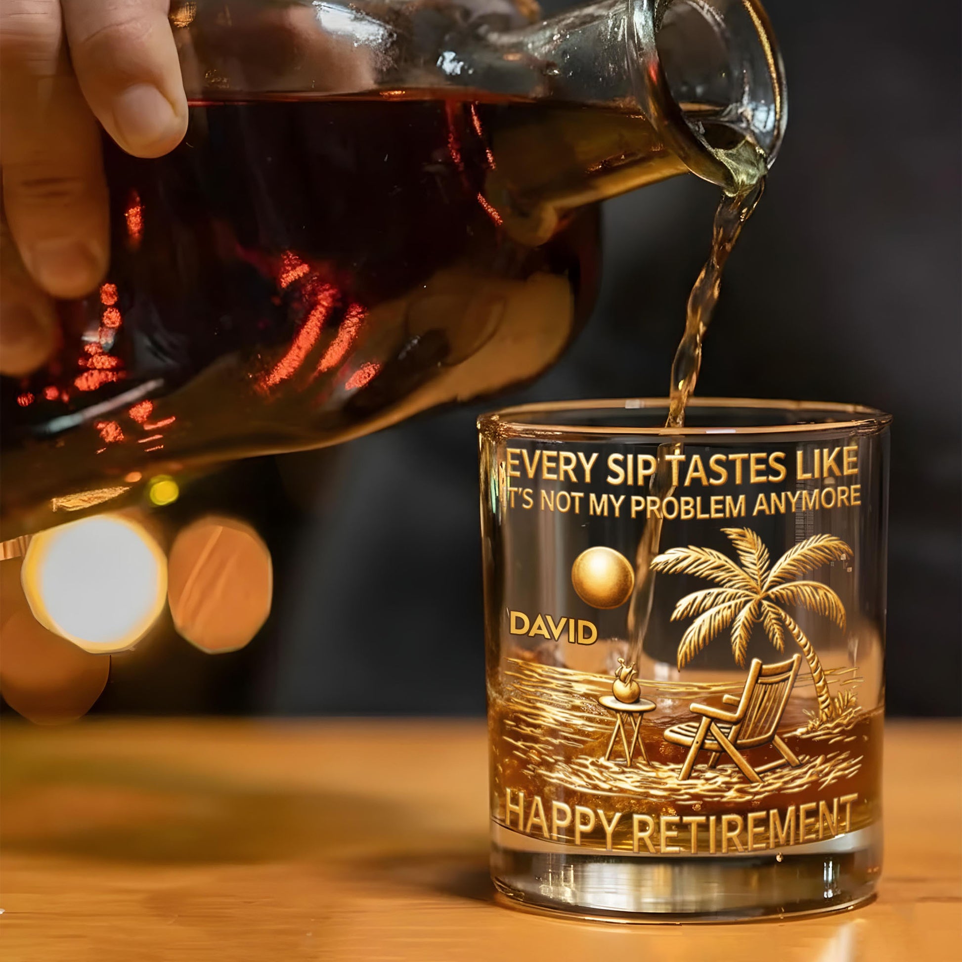 Every Sip Tastes Like It's Not My Problem Anymore Palm Tree Beach Retirement