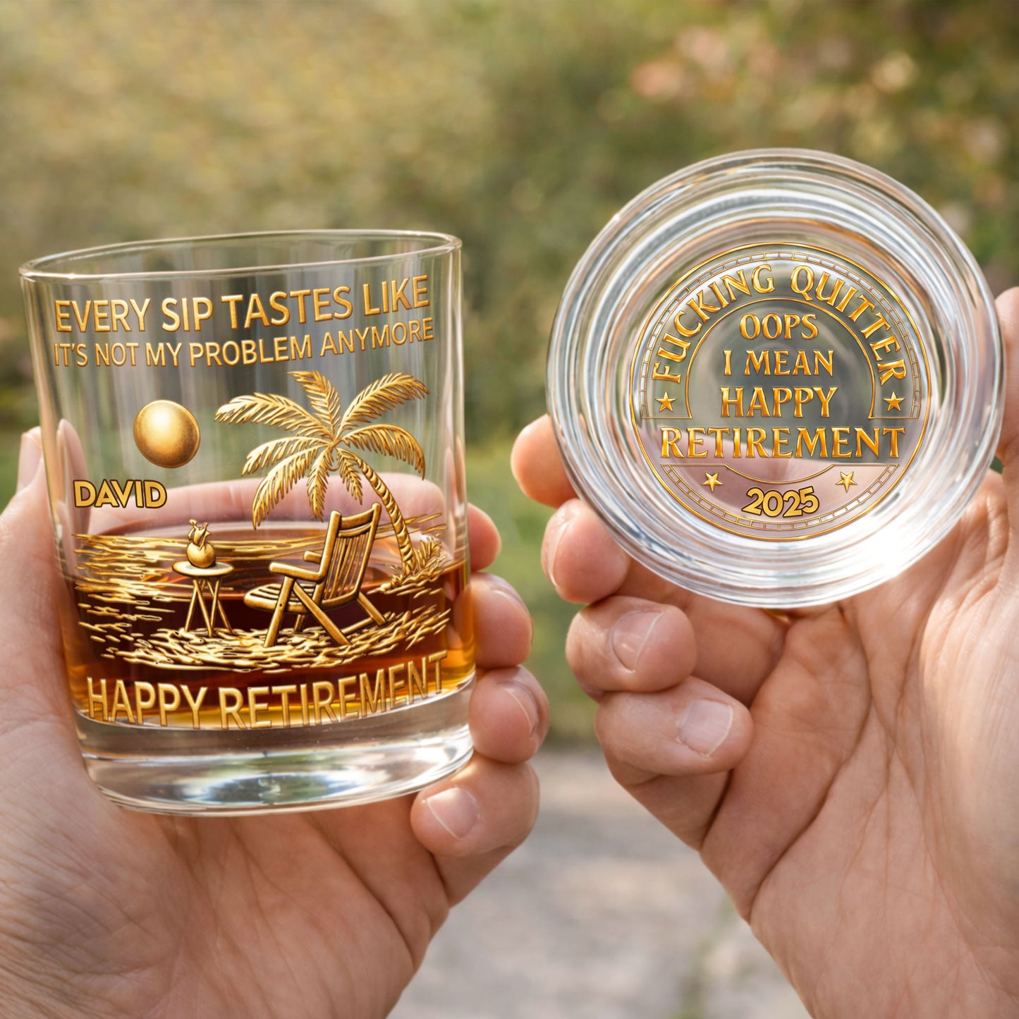 Every Sip Tastes Like It's Not My Problem Anymore Palm Tree Beach Retirement