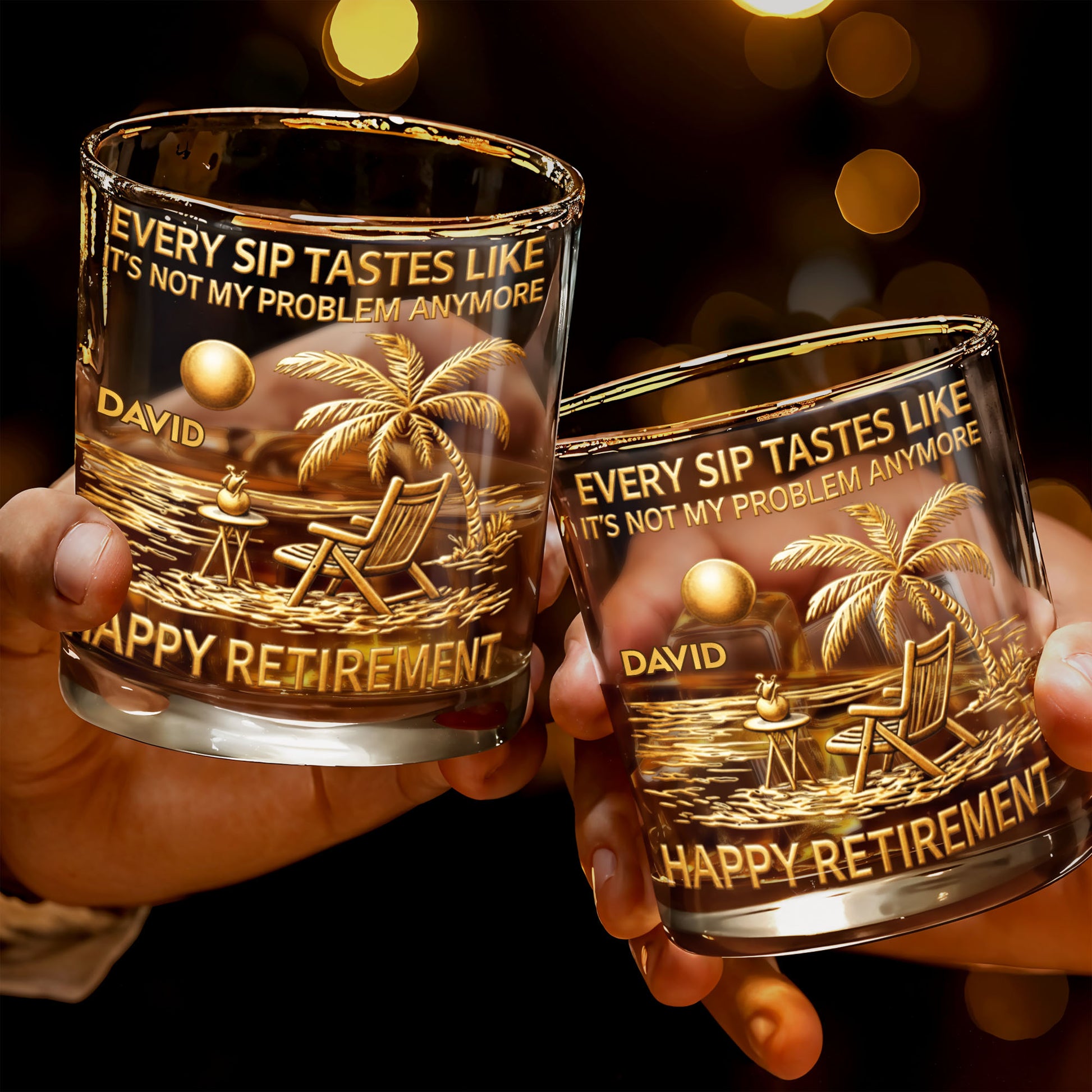 Every Sip Tastes Like It's Not My Problem Anymore Palm Tree Beach Retirement