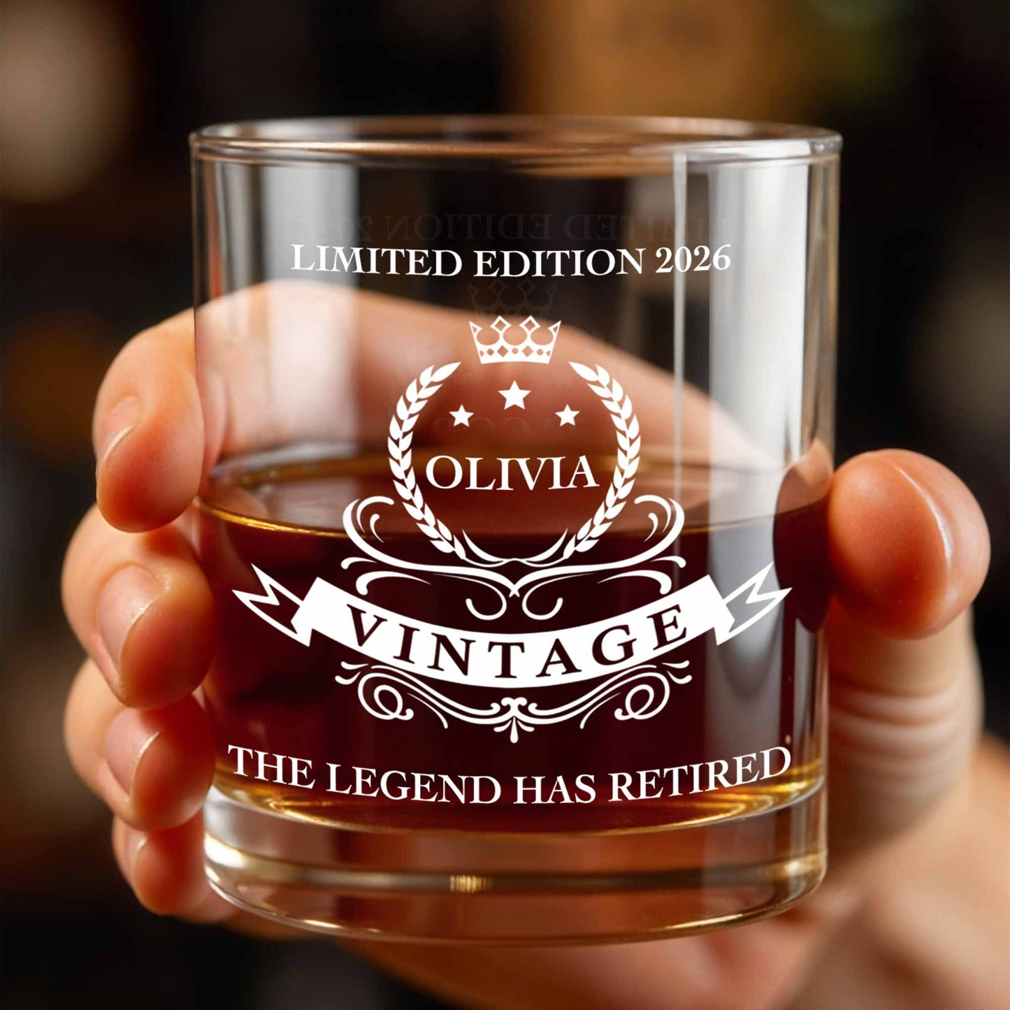 The Legend Has Retired, Crown And Laurel Wreath Design