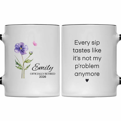 Officially Retired Purple Flower And Butterfly Personalized Design