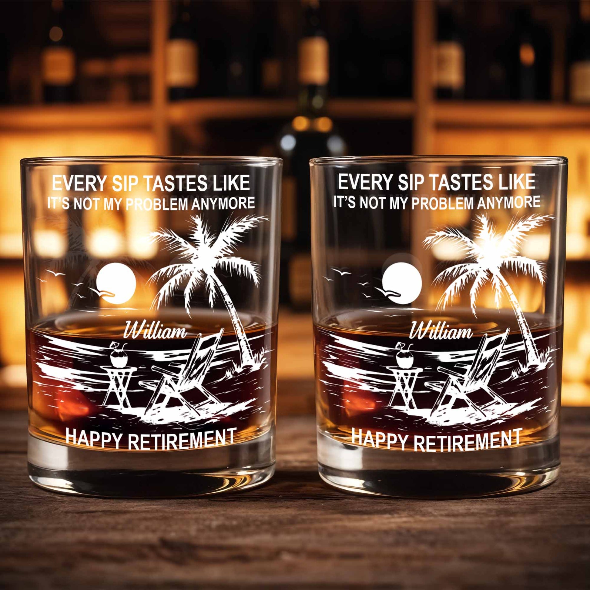 Every Sip Tastes Like Happy Retirement, Palm Trees And Beach Chair