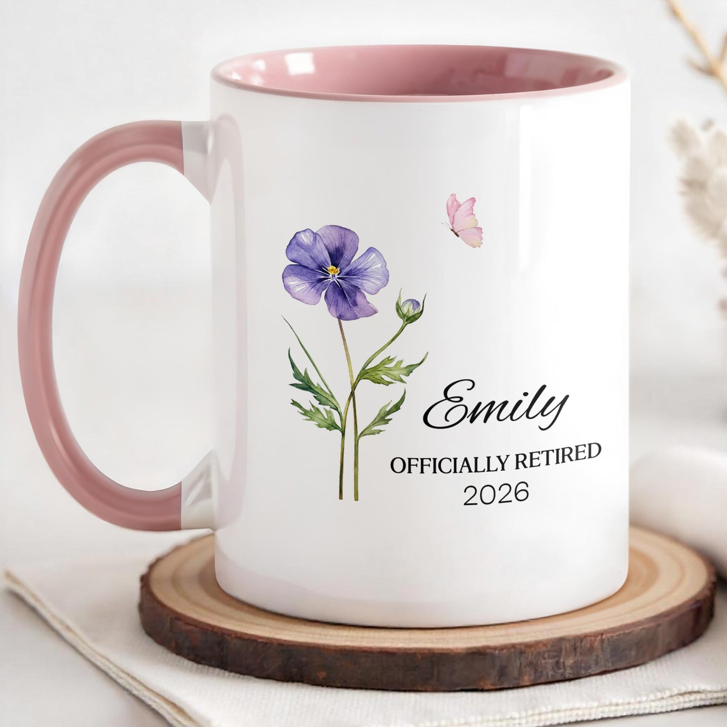 Officially Retired Time To Shine Brighter With Flower And Butterfly