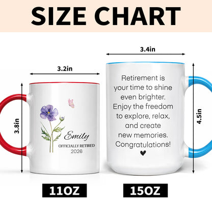 Officially Retired Time To Shine Brighter With Flower And Butterfly