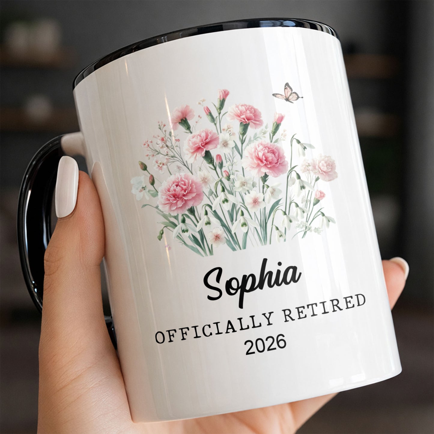 Officially Retired Never Underestimate The Difference Flowers Butterfly