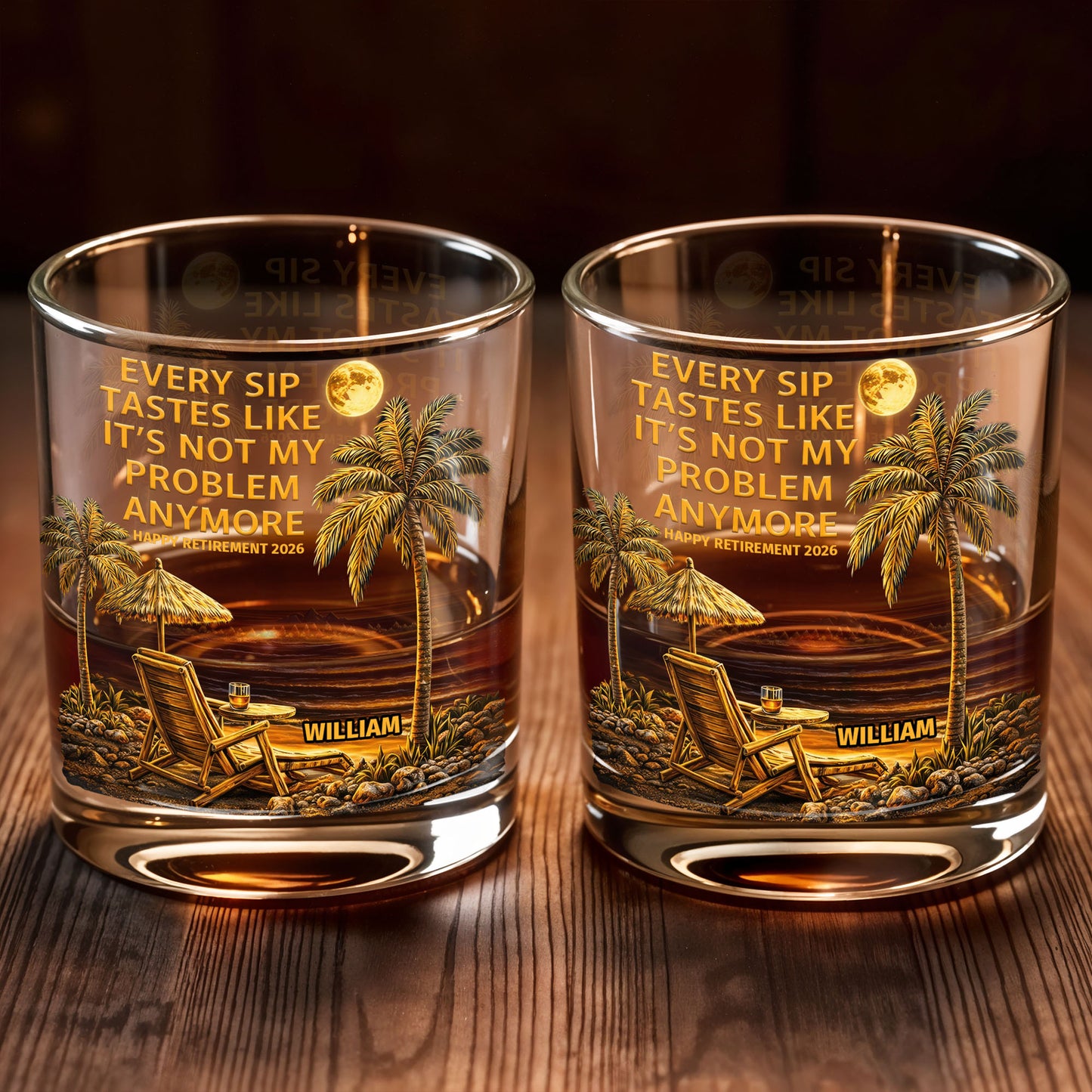 Every Sip Tastes Like It's Not My Problem Anymore, Palm Trees and Sunset