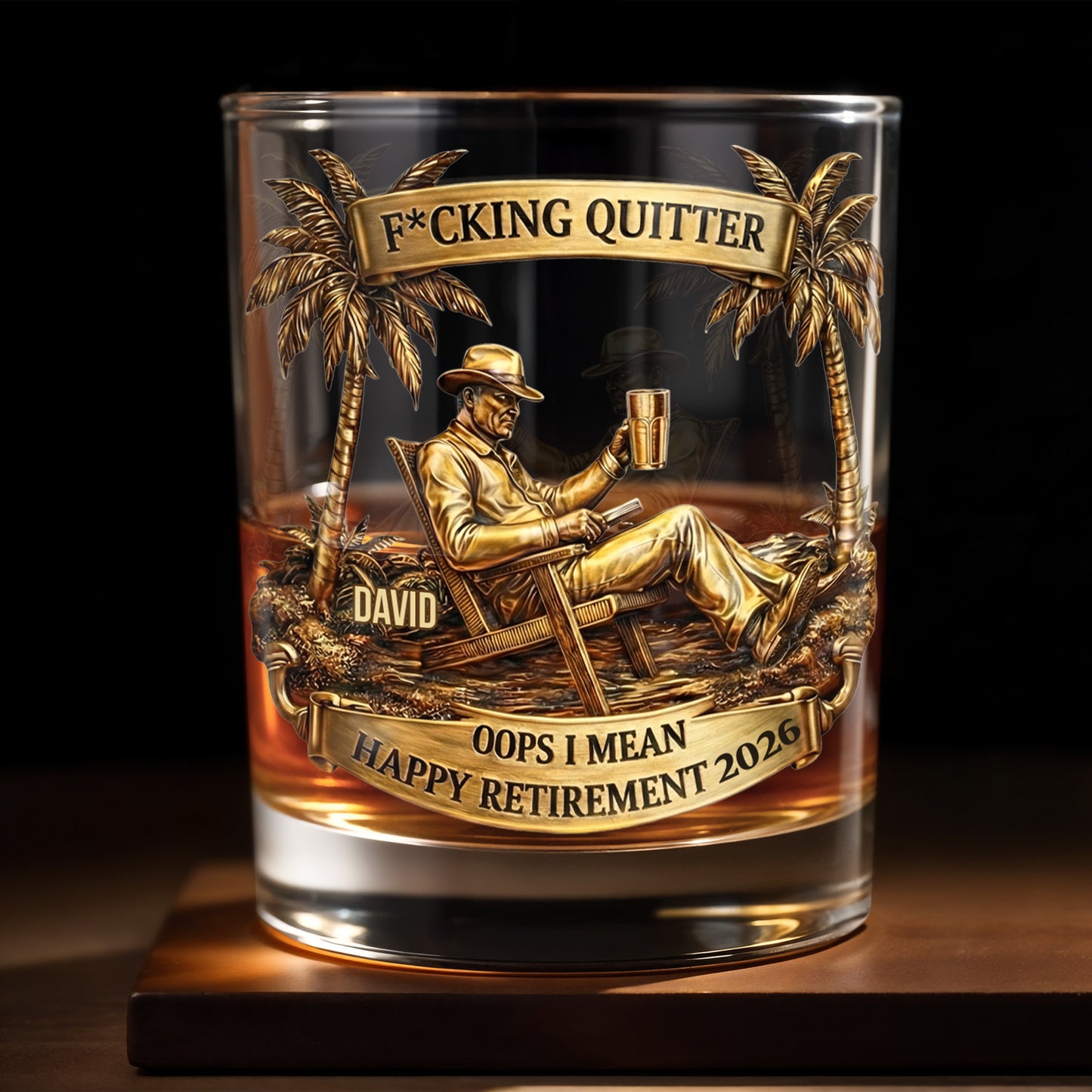 Effing Quitter Happy Retirement Palm Trees and Relaxation