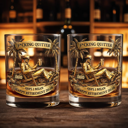 Effing Quitter Happy Retirement Palm Trees and Relaxation