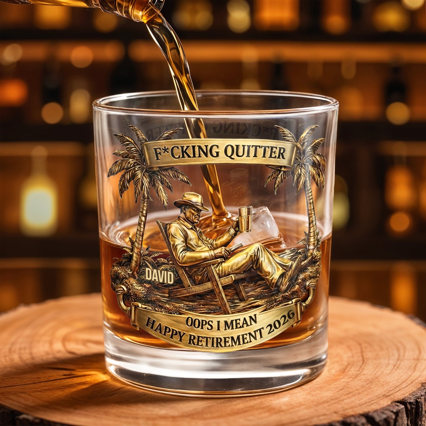 Effing Quitter Happy Retirement Palm Trees and Relaxation