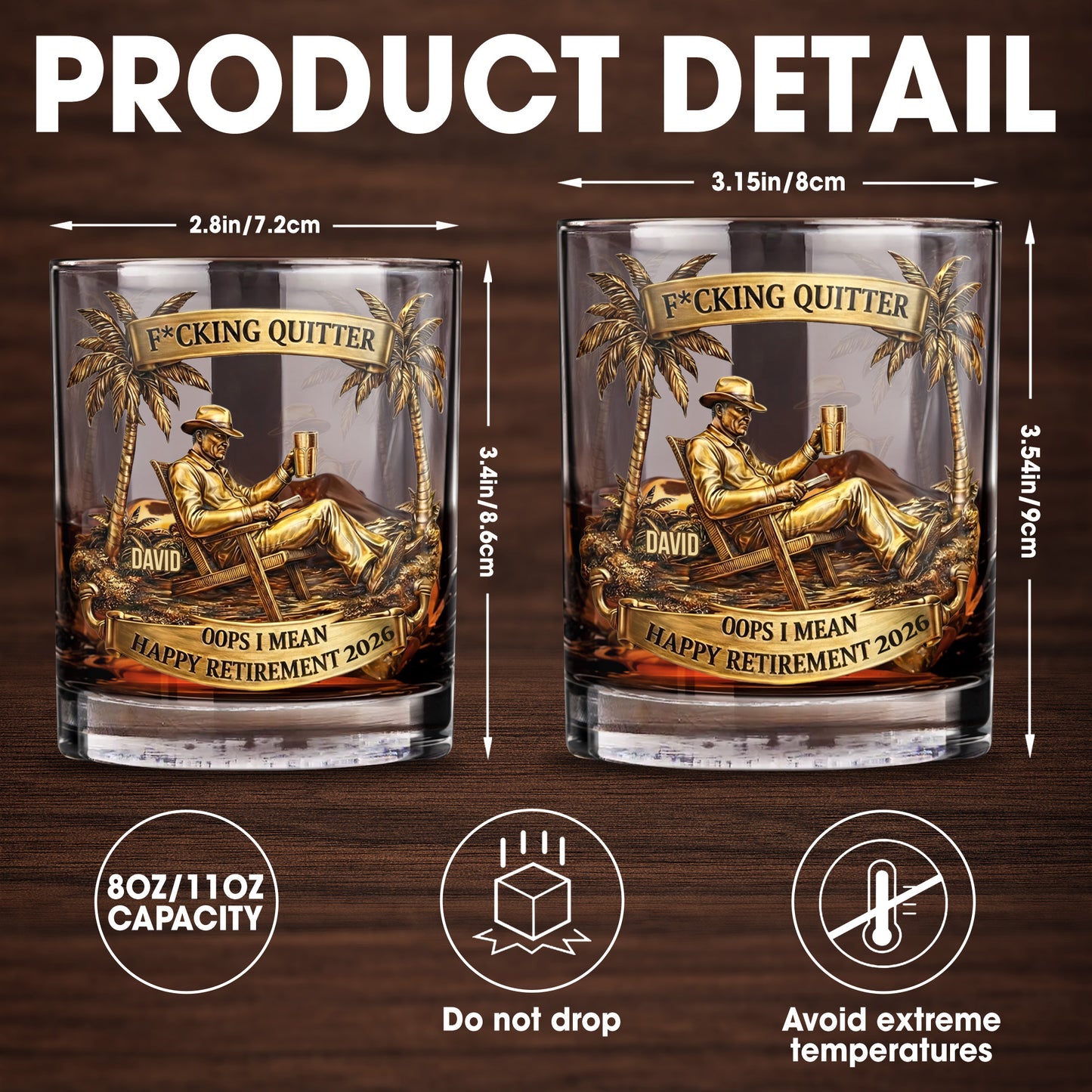 Effing Quitter Happy Retirement Palm Trees and Relaxation