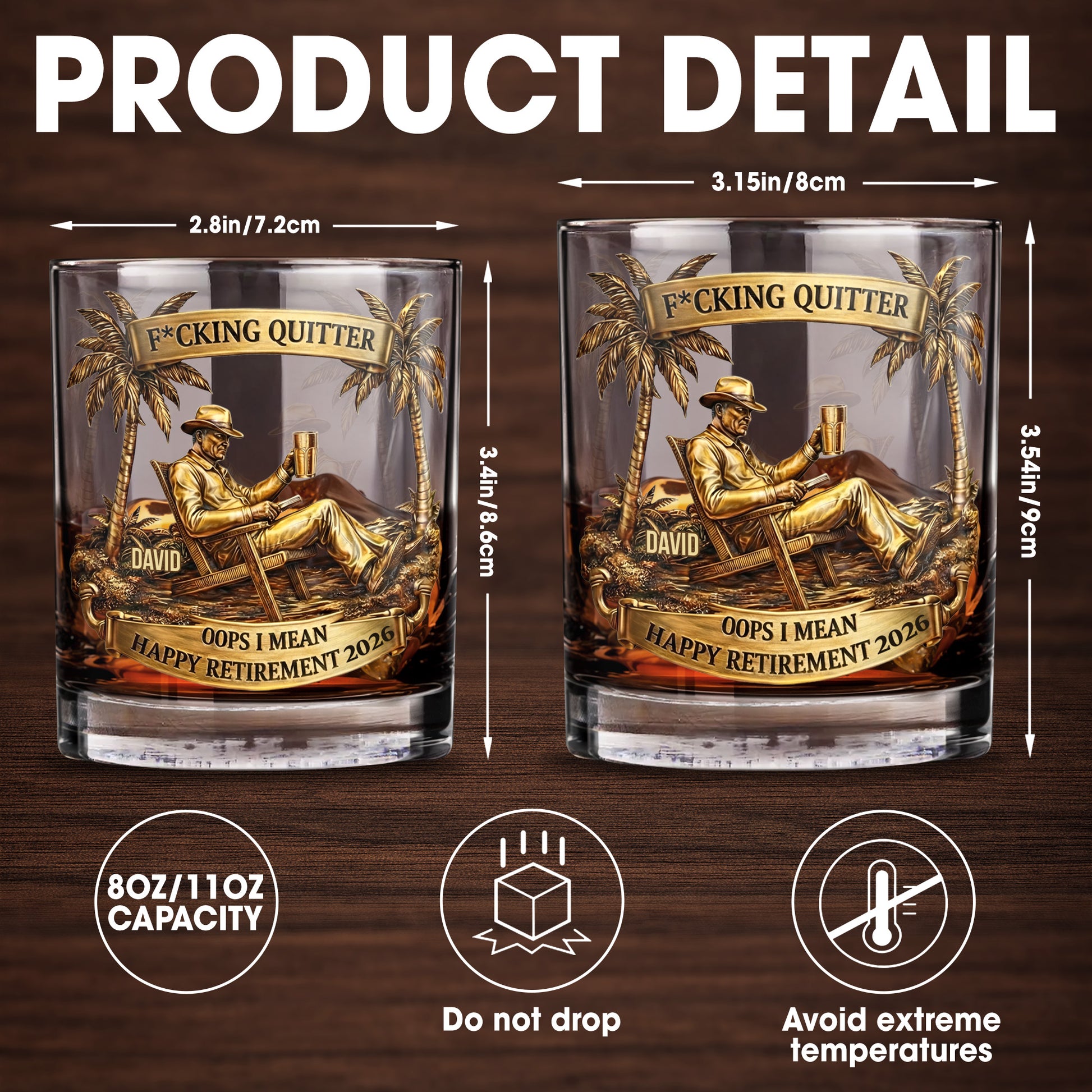 Effing Quitter Happy Retirement Palm Trees and Relaxation