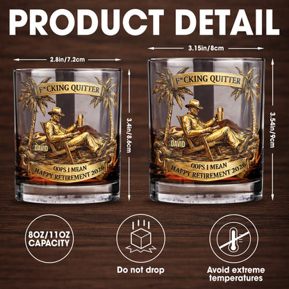 Effing Quitter Happy Retirement Palm Trees and Relaxation