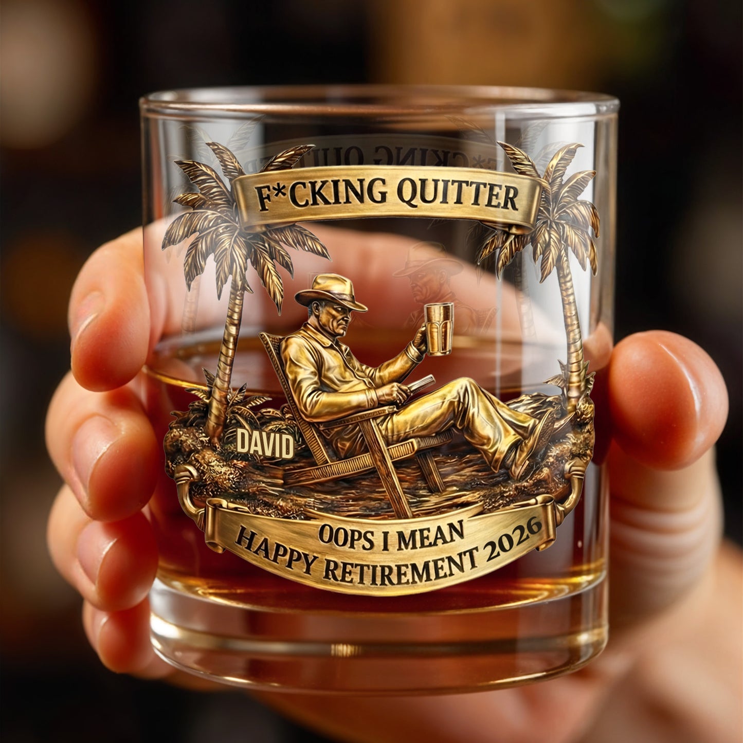 Effing Quitter Happy Retirement Palm Trees and Relaxation