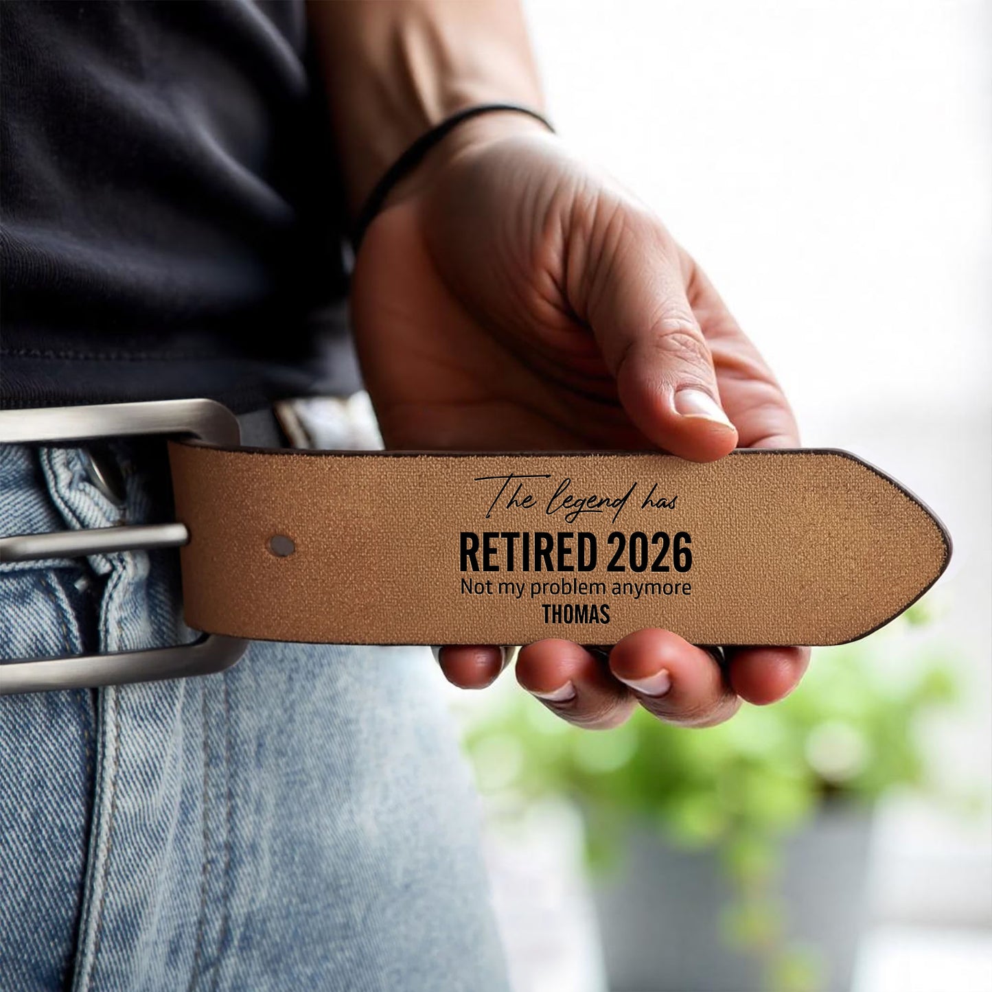 The Legend Has Retired Not My Problem Anymore Engraved Leather