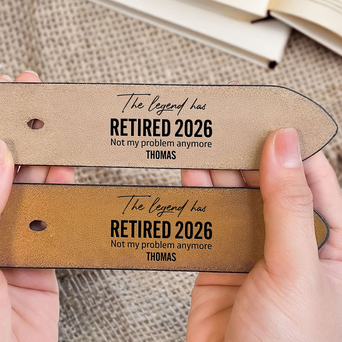 The Legend Has Retired Not My Problem Anymore Engraved Leather