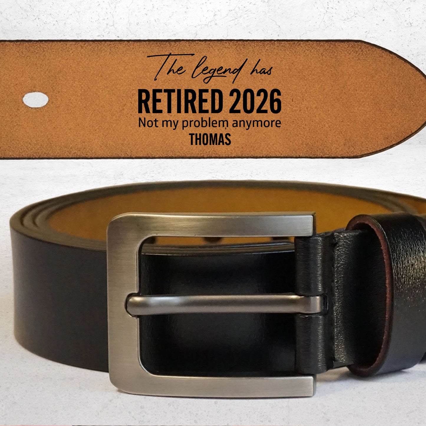 The Legend Has Retired Not My Problem Anymore Engraved Leather