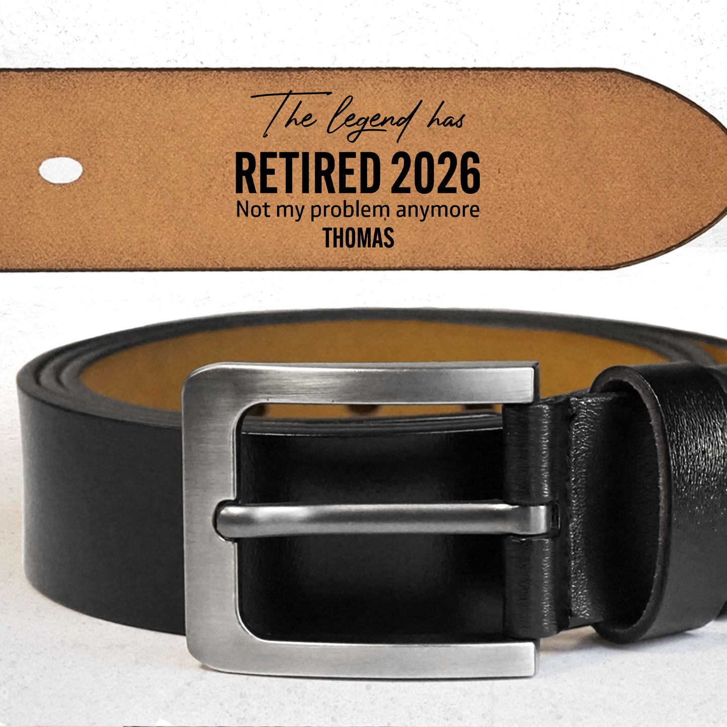 The Legend Has Retired Not My Problem Anymore Engraved Leather