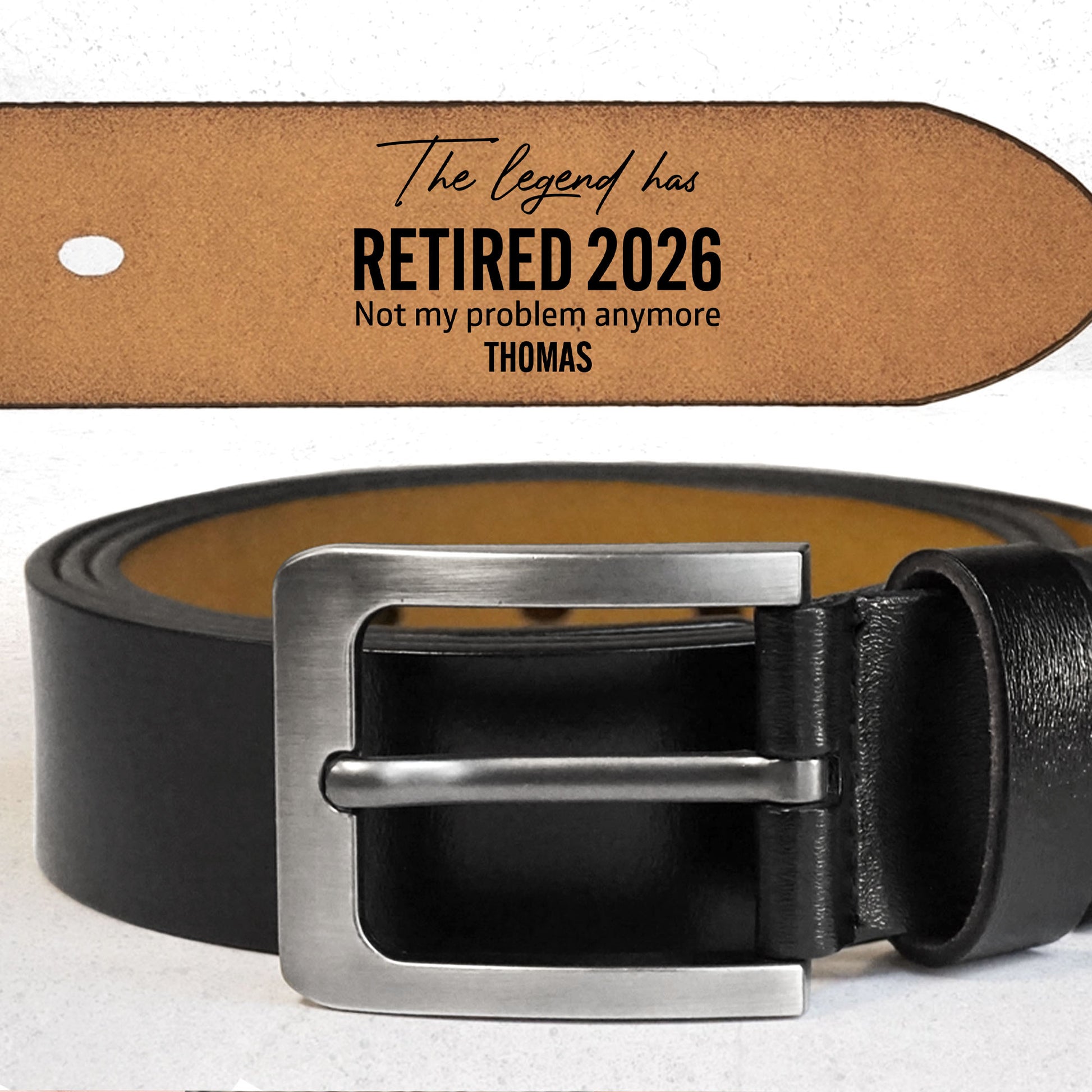 The Legend Has Retired Not My Problem Anymore Engraved Leather