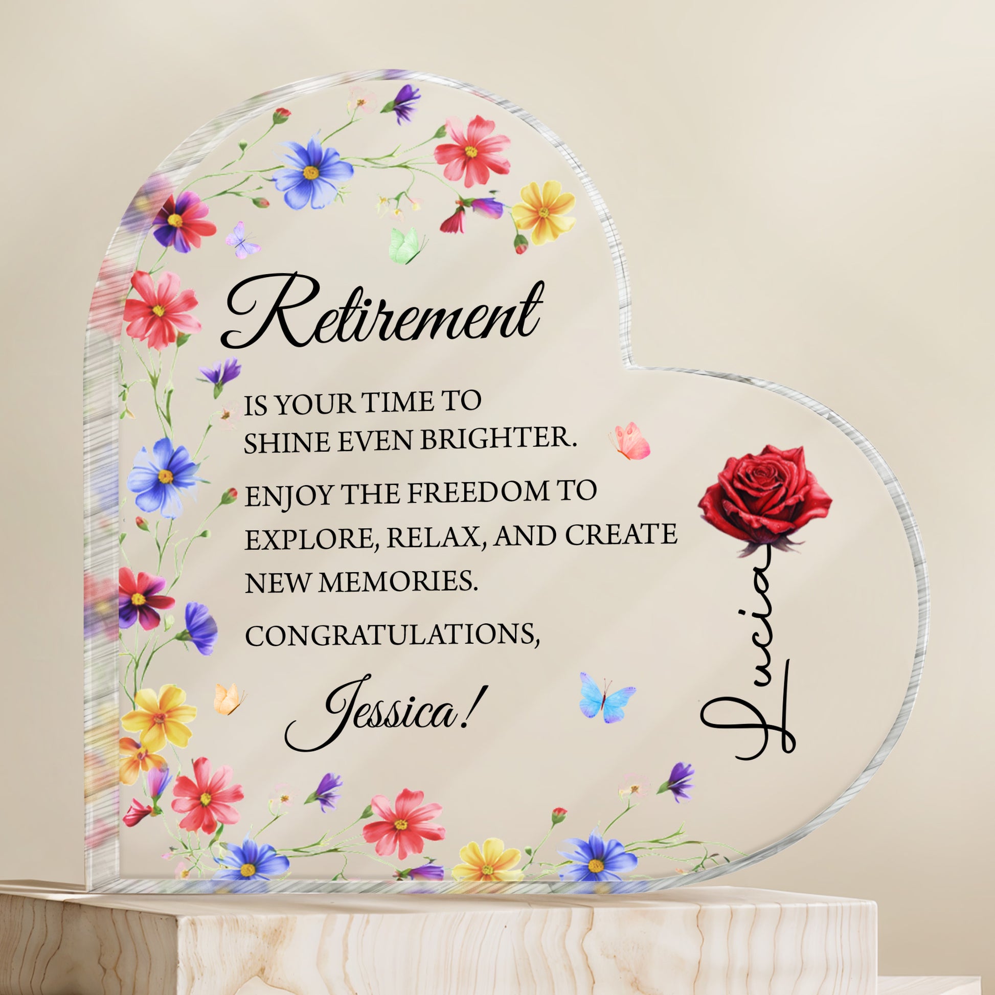 Retirement Is Your Time To Shine Brighter With Flowers And Butterflies