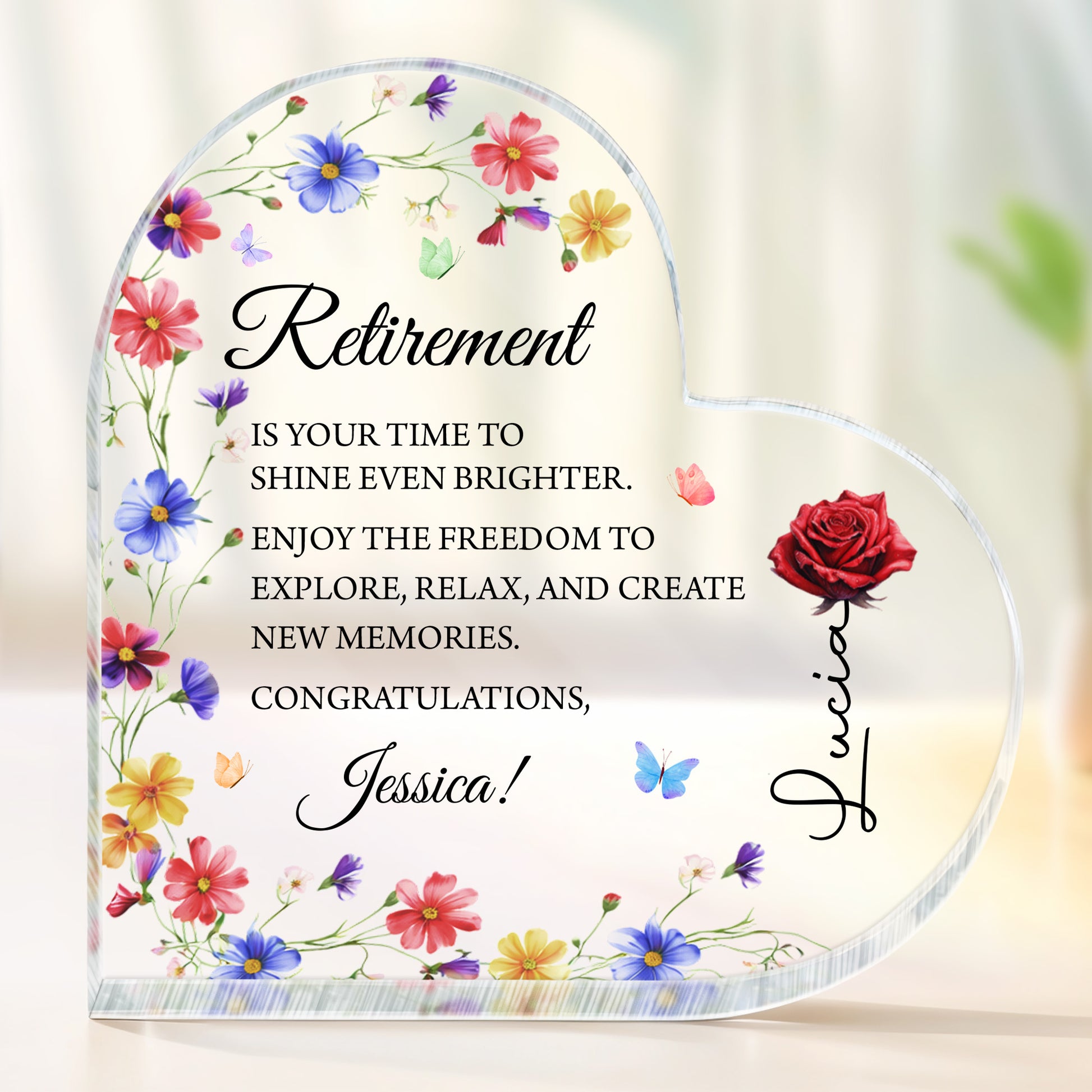 Retirement Is Your Time To Shine Brighter With Flowers And Butterflies