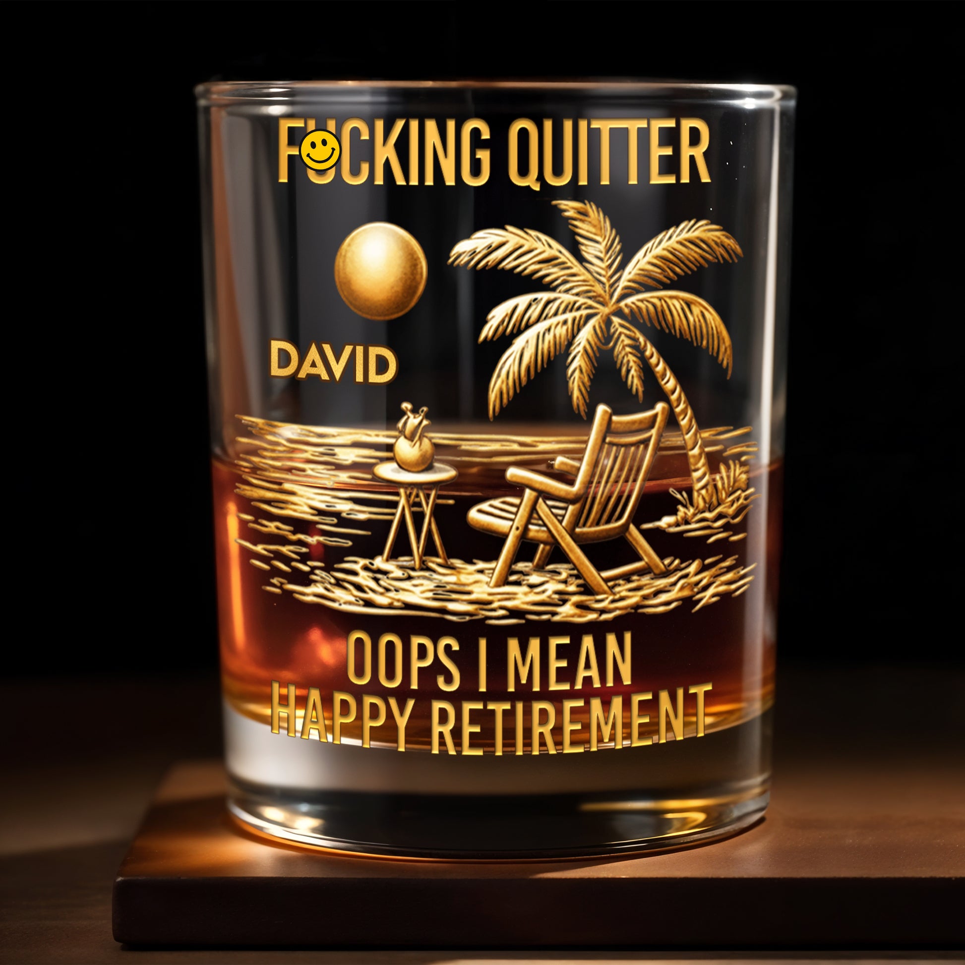 Effing Quitter Oops I Mean Happy Retirement Palm Tree And Beach Chair