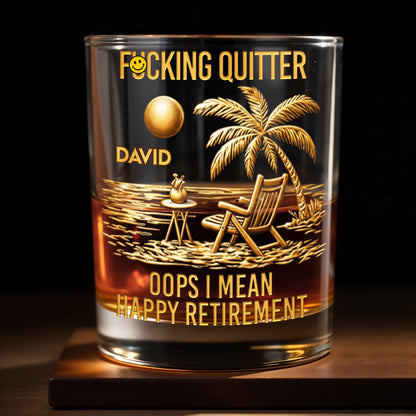 Effing Quitter Oops I Mean Happy Retirement Palm Tree And Beach Chair