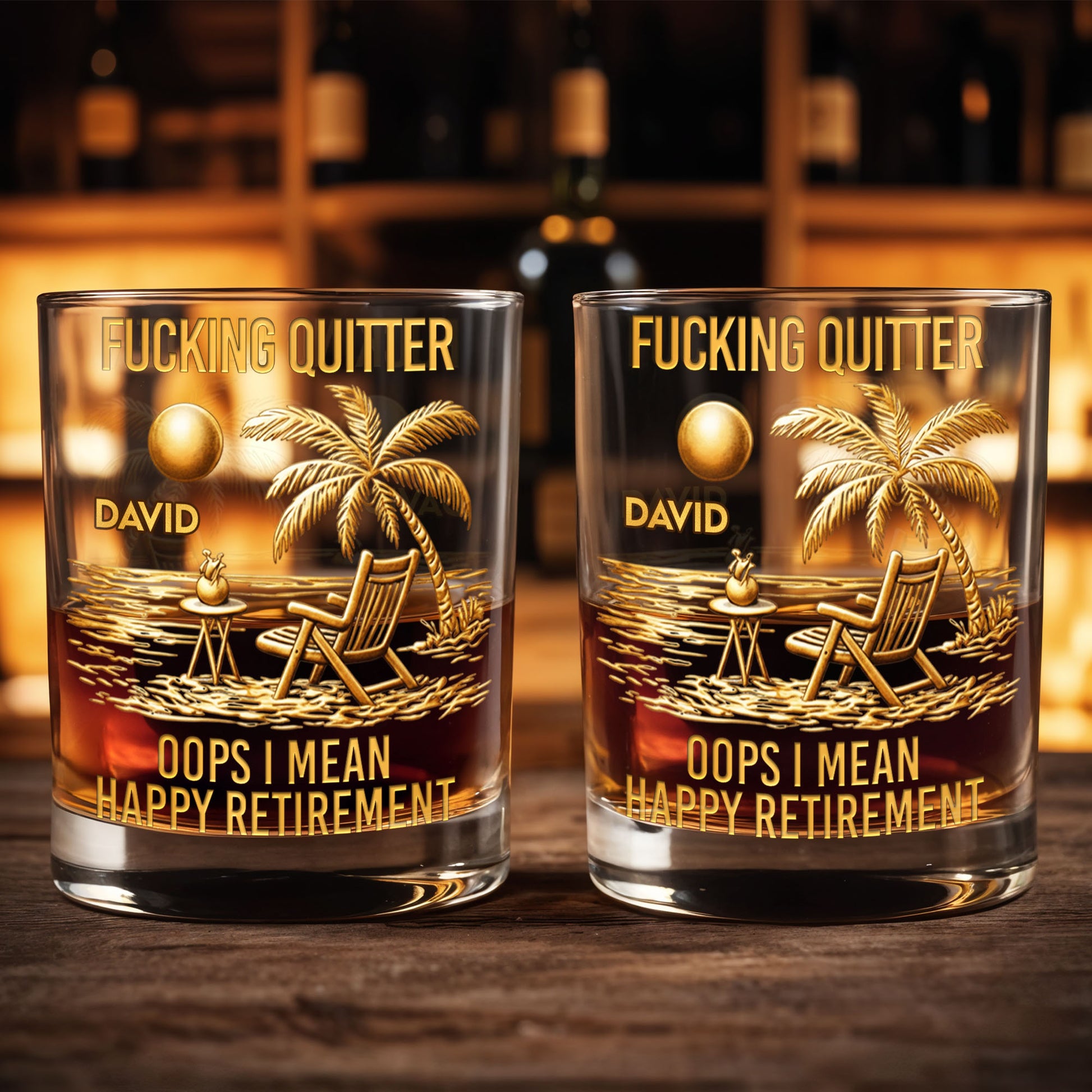 Effing Quitter Oops I Mean Happy Retirement Palm Tree And Beach Chair