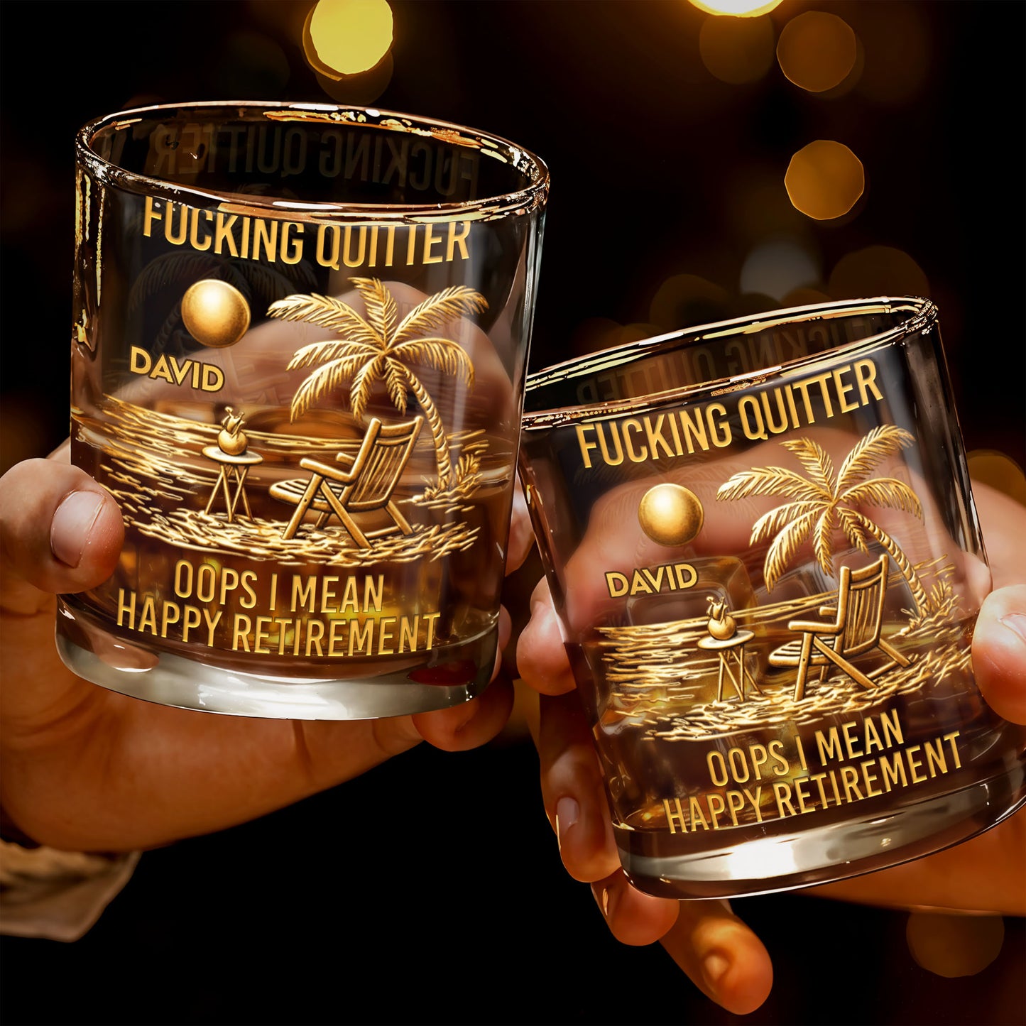 Effing Quitter Oops I Mean Happy Retirement Palm Tree And Beach Chair