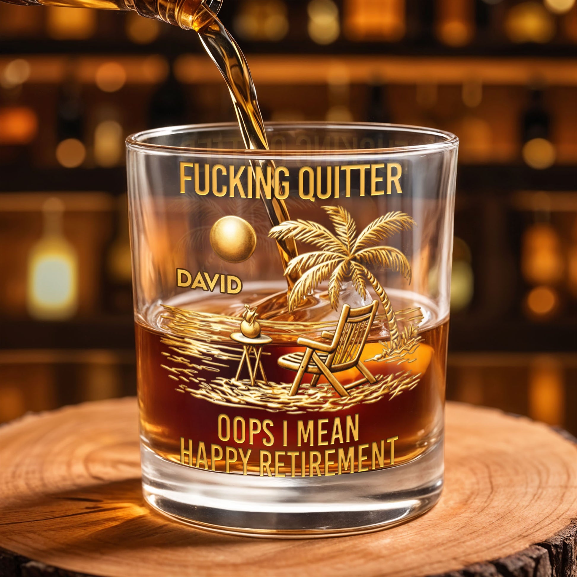 Effing Quitter Oops I Mean Happy Retirement Palm Tree And Beach Chair