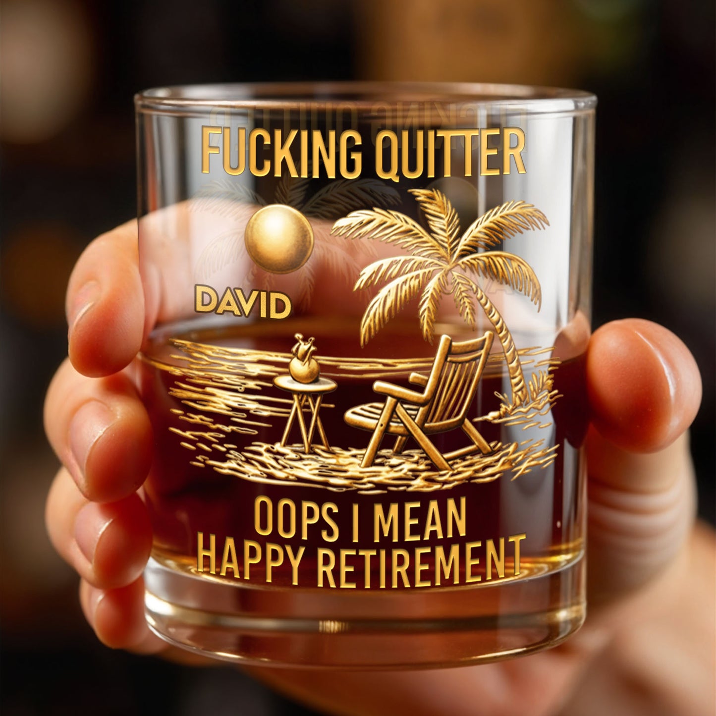 Effing Quitter Oops I Mean Happy Retirement Palm Tree And Beach Chair