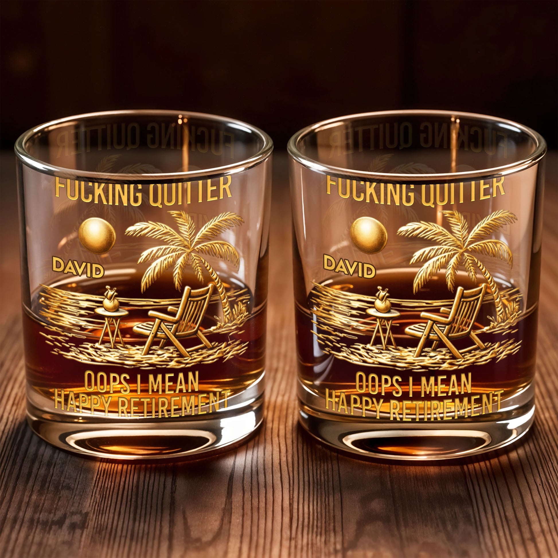 Effing Quitter Oops I Mean Happy Retirement Palm Tree And Beach Chair