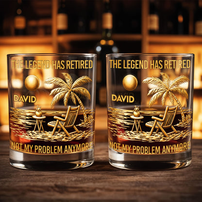 The Legend Has Retired Not My Problem Anymore Palm Tree Beach Scene